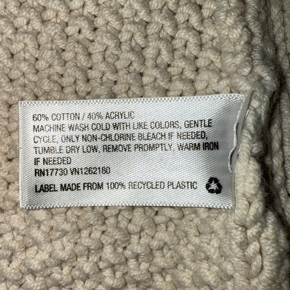 Universal Thread Cream Ruffle Open-Front Cable Knit Cardigan Size L 🤍 - Picture 13 of 15